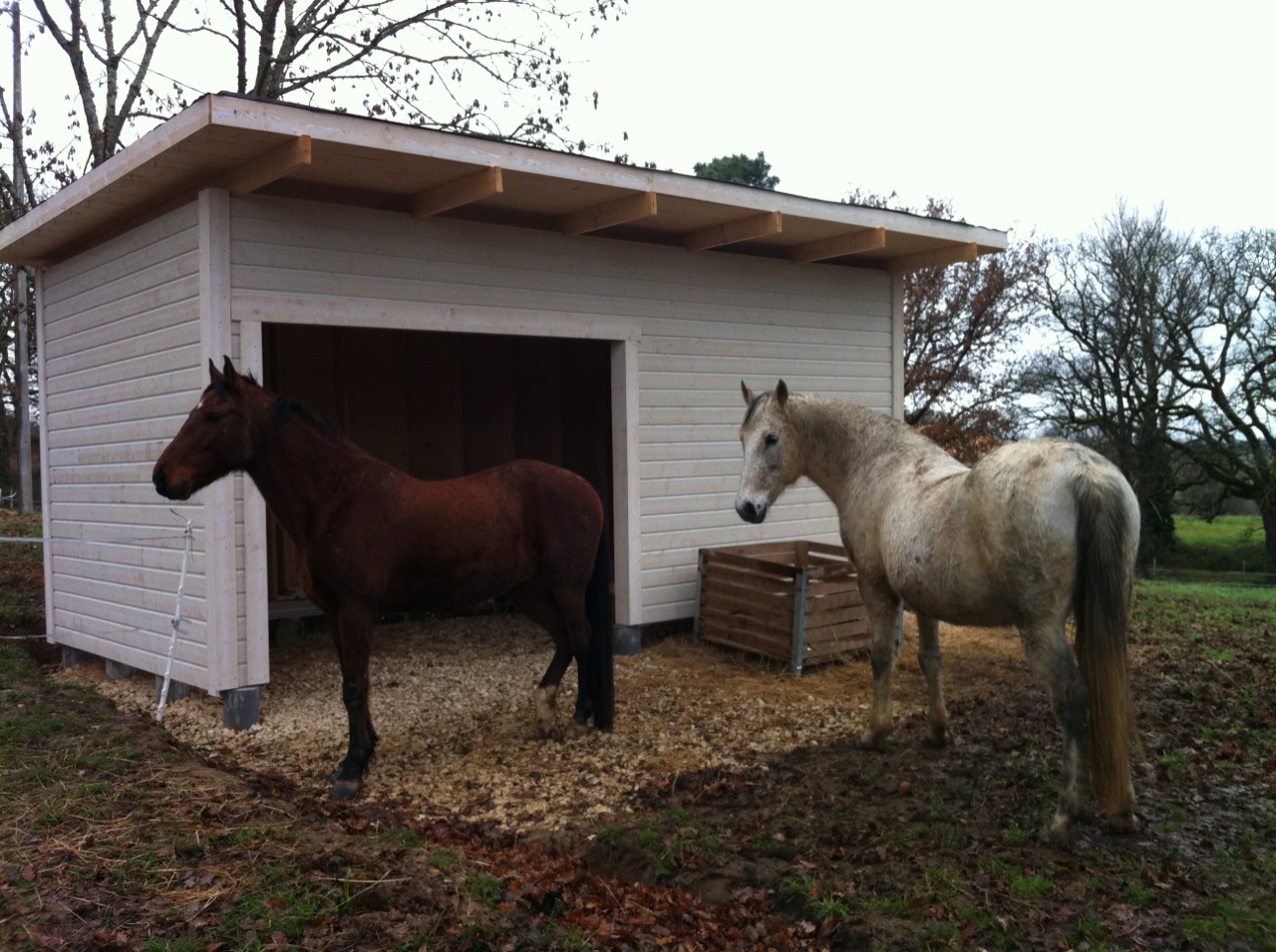 abri cheval bois distribué par HEJ'France spécialiste de la maison bois basse consommation